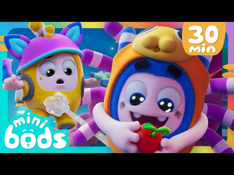 Halloween Treat Hunt! | 30 Minutes of Minibods | Funny Preschool Cartoons for Toddlers
