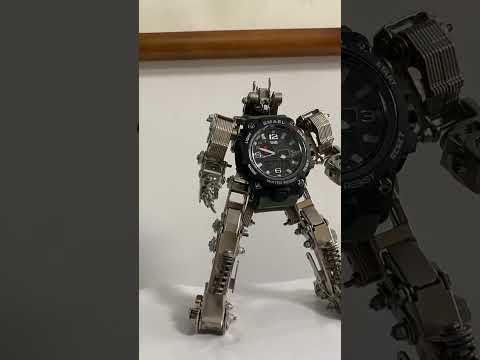 Mô hình kim loại cơ học 3D DIY Cơ Khí Xếp hình Robot Đồng hồ sáng tạo