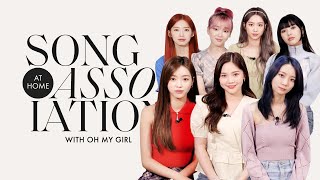 OH MY GIRL Sings BLACKPINK, TWICE, and SEVENTEEN in a Game of Song Association | ELLE