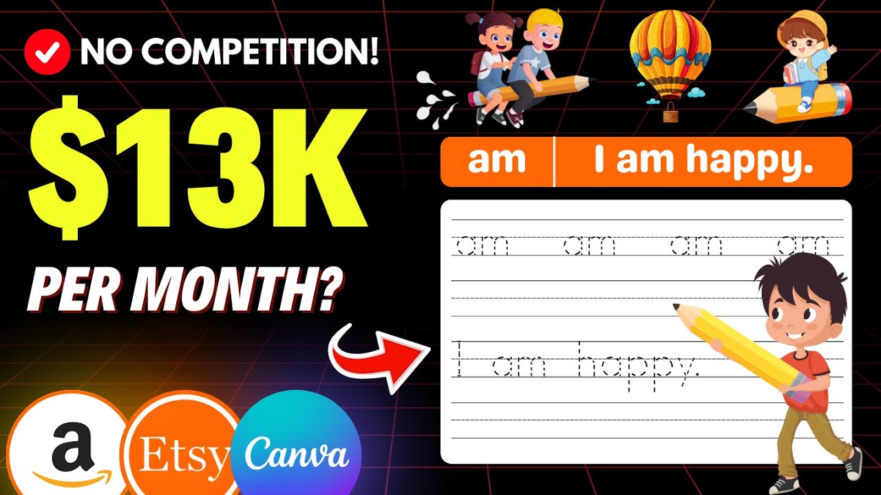 This Kids’ Workbook Makes Thousands on Etsy & Amazon KDP 😳 (No Competition)