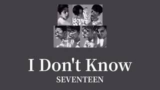 【カナルビ】I Don't Know/SEVENTEEN/글쎄/세븐틴/さぁ/日本語訳/歌詞