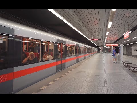 Czech Republic, Prague, metro ride from Háje to Pražského povstání
