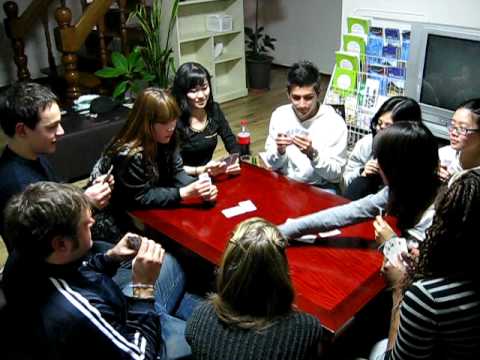 French Card Game 'Kums' in the Seoul Walker Guesthosue in 2011