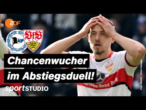Arminia Bielefeld – VfB Stuttgart Highlights | Bundesliga, 28. Spieltag 2021/22 | sportstudio