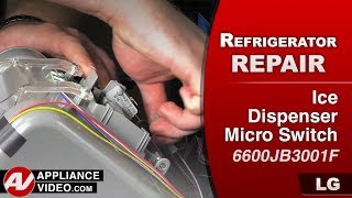 LG Refrigerator - Not Dispensing Ice - Ice Dispenser Micro Switch Repair and Diagnostic