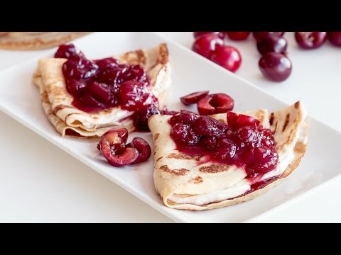 Cherry and Cream Cheese Crepes