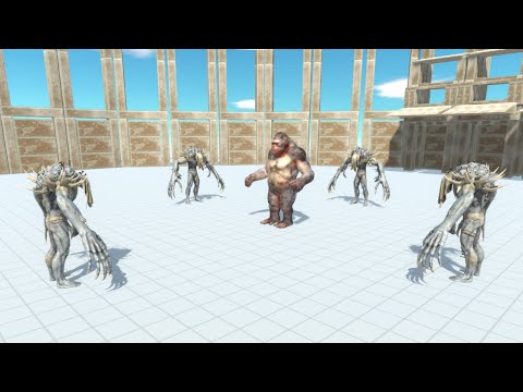 4 Scourge Attacks 1 unit of ancient humans & mutant | Animal Revolt Battle Simulator