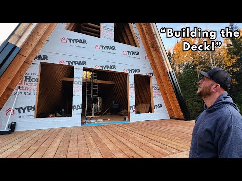 Our A-Frame Cabin Finally Gets a Front Deck!