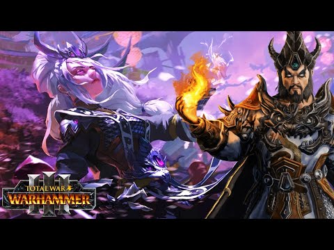 DOUBLE DRAGON DANGER - Cathay vs. Daemons of Chaos 2v2 Faction War - Total War Warhammer 3