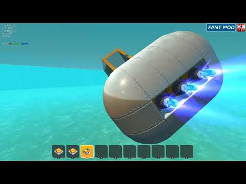 Scrap Mechanic Modded | Fant Mod Testing Water Thruster