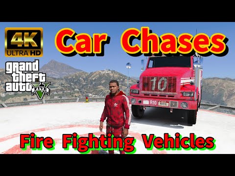 GTA5 Fire truck car chase
