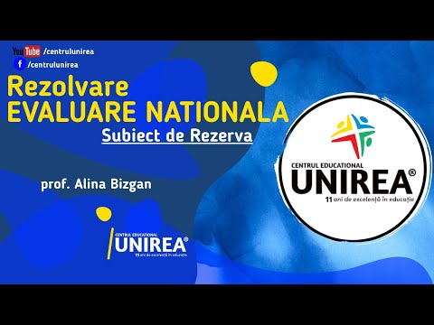 Rezolvare Subiect de Rezerva Evaluare Nationala 2021