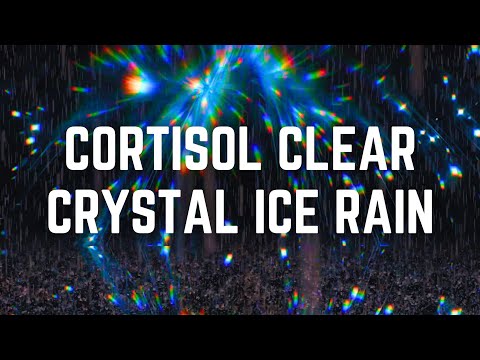 CORTISOL CLEAR CRYSTAL ICY RAIN | 12 Hrs | Black Screen | No Midway Ads | Relax/ Sleep/ Calm Anxiety