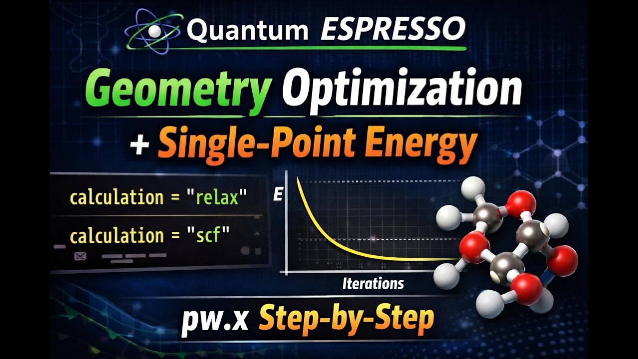 Quantum espresso tutorial;  input file description for relax calculation