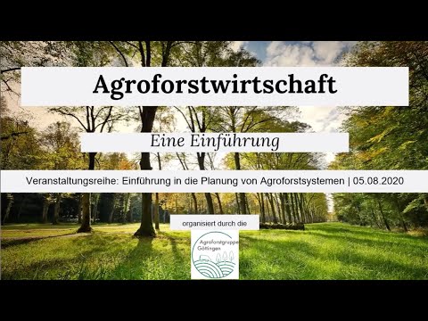 Agroforst Online Workshop Teil 1 mit Janos Wack von Triebwerk