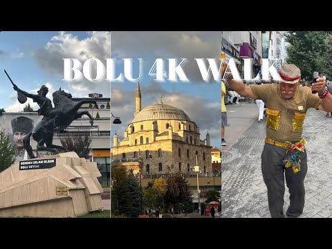 BOLU ŞEHİR MERKEZİ VE TARİHİ NOKTALAR | 4K Walk Tour 