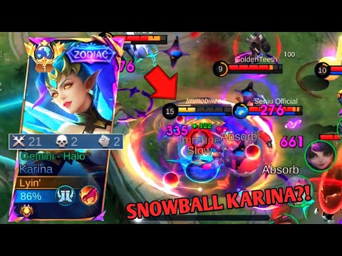 NO MORE LATE GAME WITH SNOWBALL KARINA?! 😱🔥 KARINA 21 KILLS IN JUST ONE MATCH!😱🔥 TOP 1 GLOBAL KARINA