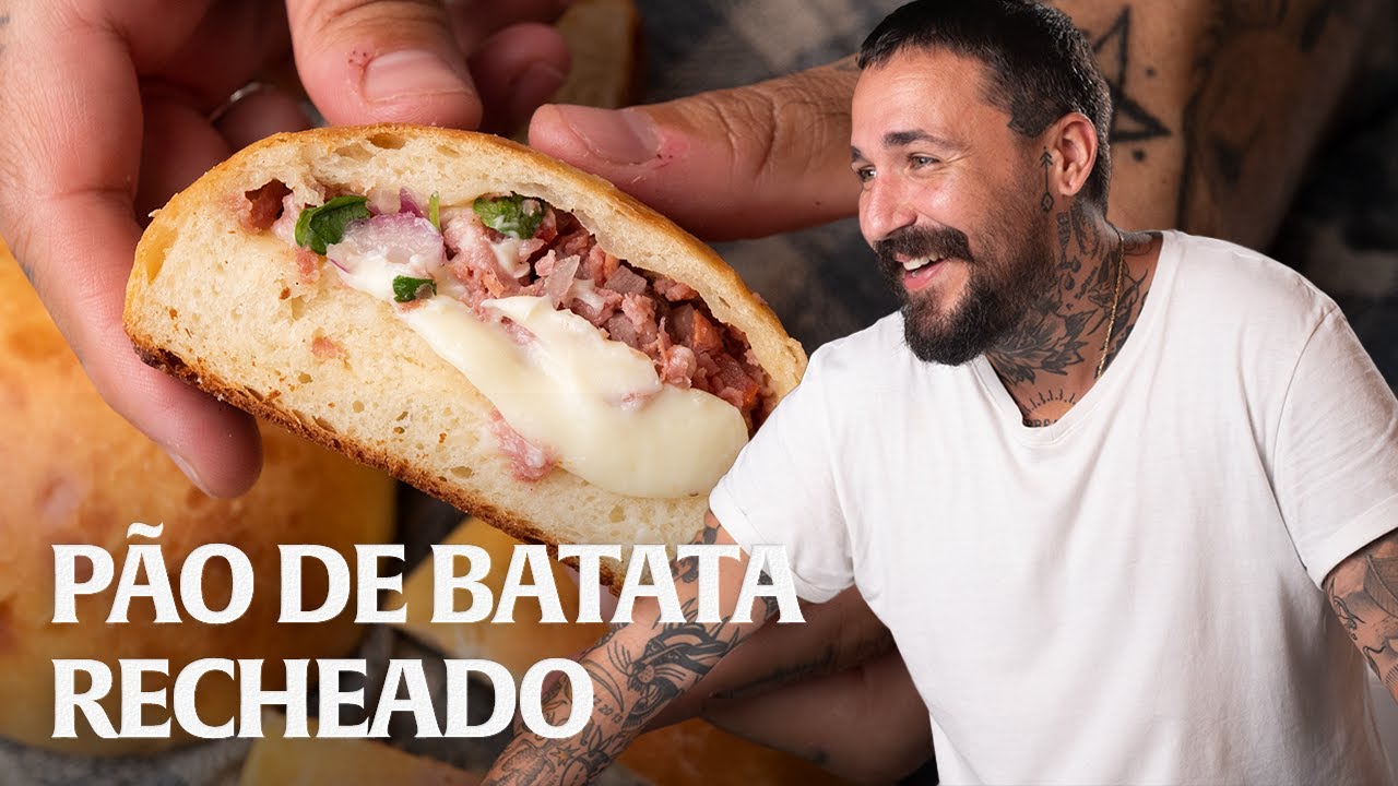 PÃO DE BATATA COM CALABRESA E CATUPIRY!