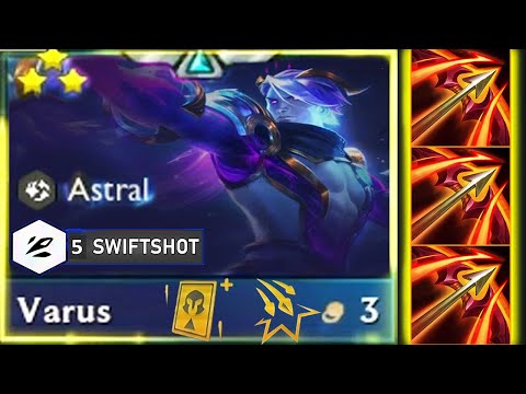 Varus 3 Star x3 Runaan's Hurricane | (ft. 3 Star Xayah + 3 Star Idas ) | 5 Swiftshot | TFT SET 7.5