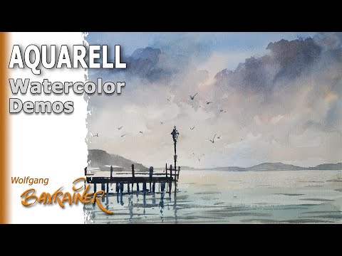 Himmlisch einfach: Mit Flachpinseln zum lockeren Aquarell