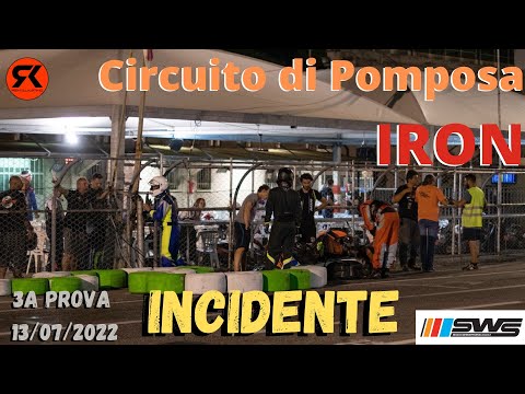 INCIDENTE Kart - Crash Kart - 3a Prova IRON 2022 - Circuito di Pomposa #crash #karting #kart