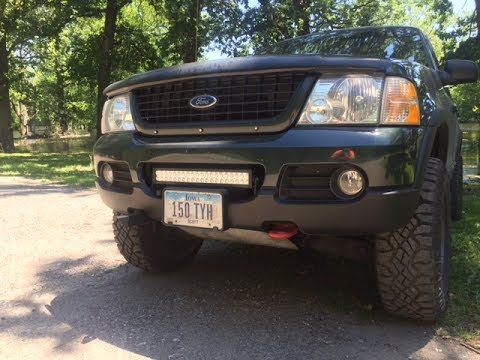 2002 Ford Explorer LED Light Bar Bumper Install
