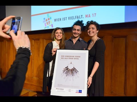 2. Platz Wiener Plakatkampagne "Nur gemeinsam stehen uns alle Türen offen."