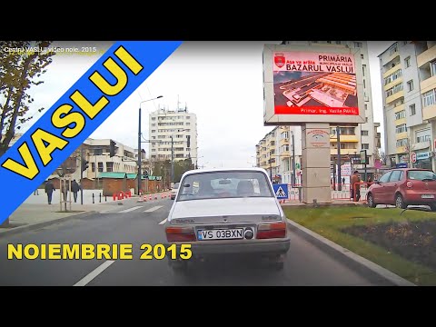 Orasul VASLUI Prin centru in noie 2015 video Full HD 1080p