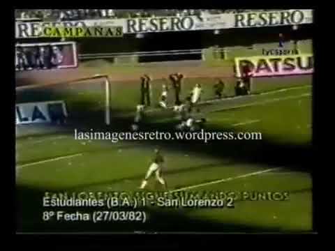 Rinaldi, Jorge 22'  Estudiantes BA vs San Lorenzo 1982 #EstadisticasCasla