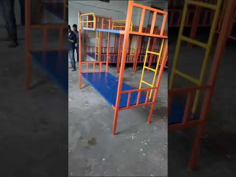 Single hostel iron color coated bunk bed, suitable for: kids...