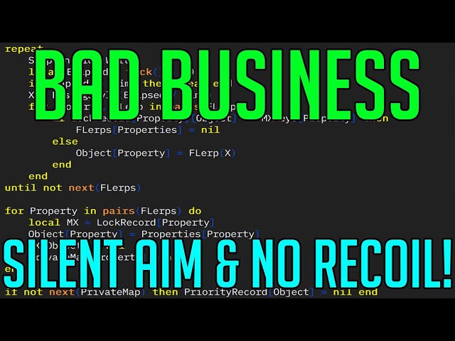 Bad Business Hack Script Silent Aim And No Recoil Roblox Bad Business Aimbot Script بواسطة Robloxscripts - how to get aimbot in roblox bad business