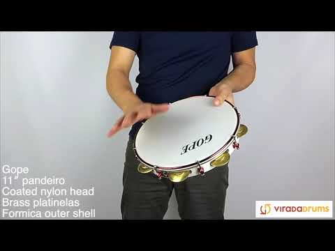 Gope 11″ Pandeiro - Coated nylon head - ViradaDrums.com