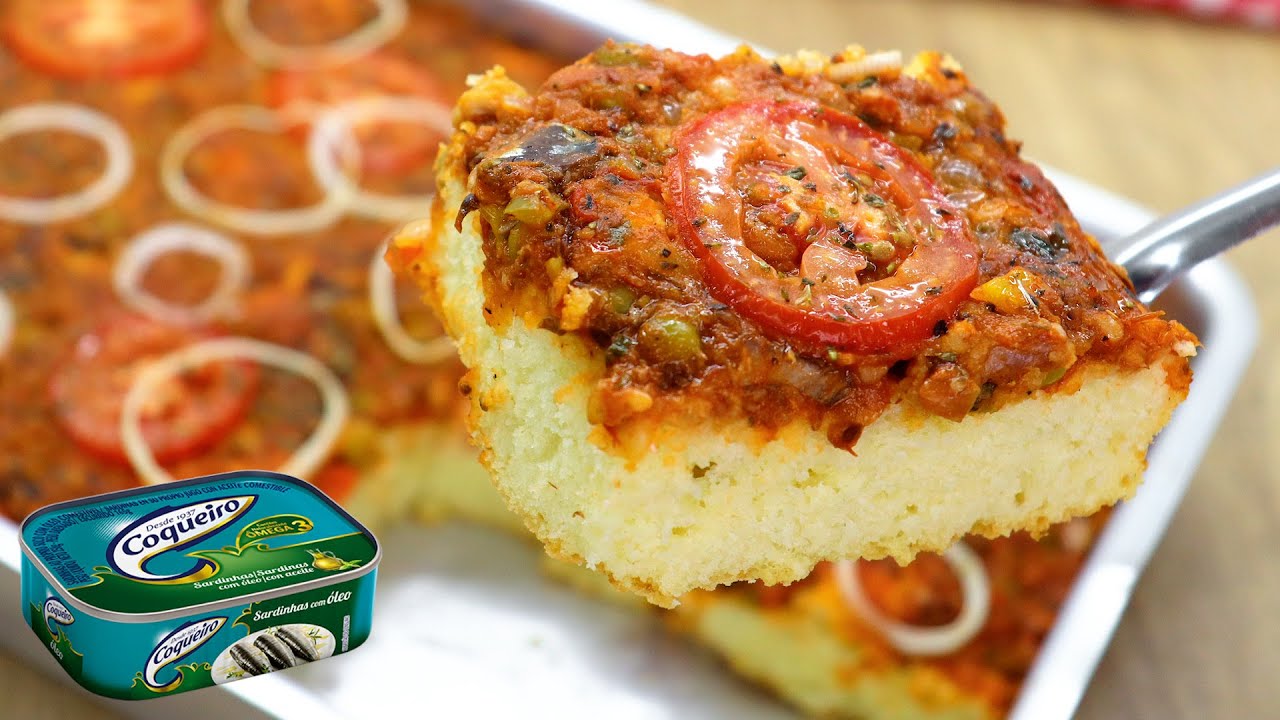 PIZZA DE SARDINHA DOS ANOS 80 FÁCIL E DELICIOSA