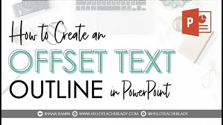 How to Create an Offset Text Outline in PowerPoint (&amp; Color Match From Any Website) 🎨 TUTORIAL