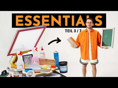 Siebdruck lernen: Vorbereitung, Shirt aufziehen, Farben & Rakel – Kurs für Anfänger | Tutorial (3/7)