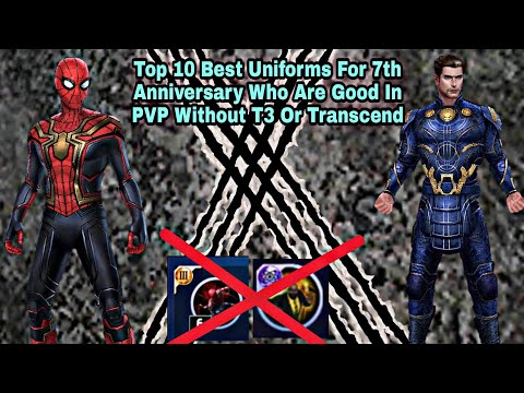 Top 10 Uniform For 7th Anniversary Who Are Good In PVP Without T3 Or Transcend - Marvel Future Fight
