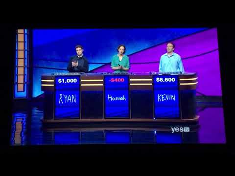 Jeopardy, Ryan Bilger Day 4 - 1st Daily Double found at the end 😜 (7/9/19)