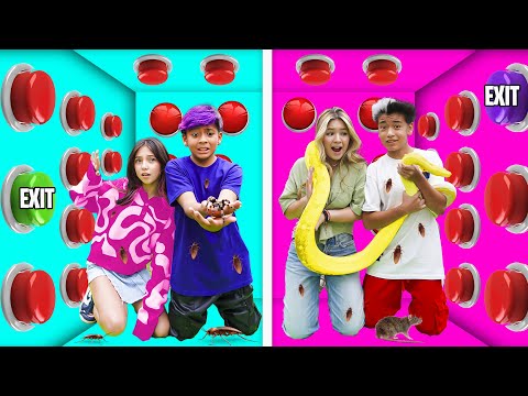 100 MYSTERY BUTTONS, ONLY 1 TO ESCAPE IN PAIRS *with animals*