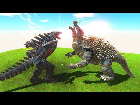 MechaGodzilla 2021 vs Anguirus - Animal Revolt Battle Simulator