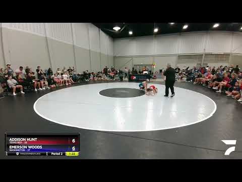 105 Lbs Round 1 (8 Team) - Addison Hunt, Texas Red Vs Emerson Woods, Washington B73d