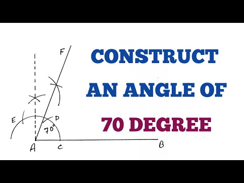 HOW TO CONSTRUCT AN ANGLE OF 70 DEGREE//USING PENCIL COMPASS// In Hindi