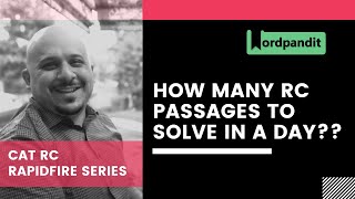 How many RC passages to solve in a day?