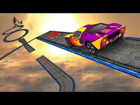 Deadly Race Impossible Stunt Car Tracks 3D #6 - Purple Car Driving - Level 6 & 7 - Android Gameplay