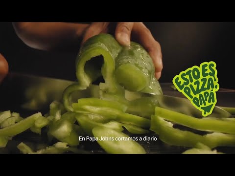 Vegetales cortados cada día en pizzería.