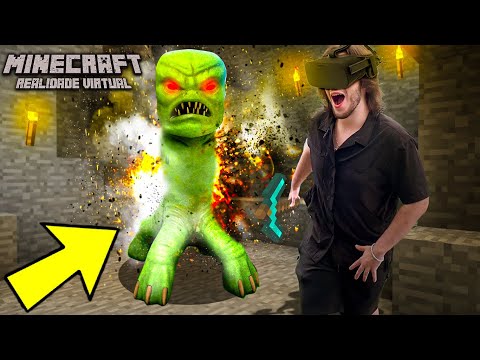 A CREEPER EXPLODED ME IN MINECRAFT VR!!