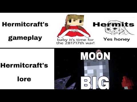 Hermitcraft gameplay vs lore meme