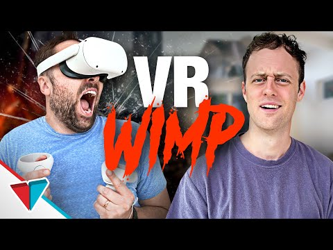 Cocky friend plays horror on VR