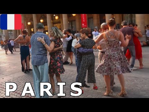 Amazing! Real Argentinian Tango Street Dance in Paris, France, Paris Summer Streets Heatwave Walk 4K