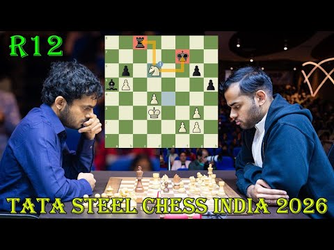 Nihal Sarin (2705) vs Arjun Erigaisi (2777) || Tata Steel Chess India Blitz 2026 - R12