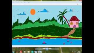 preview picture of video 'How To Draw a Scenery using Paint Brush in windows 7'